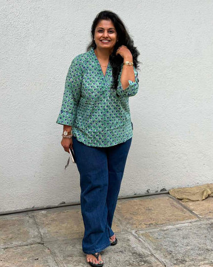 Overlap V-Neck Tunic