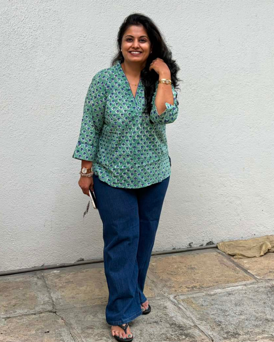 Overlap V-Neck Tunic