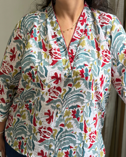 Overlap V-Neck Tunic
