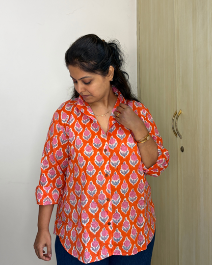 Gulmohar Orange Shirt