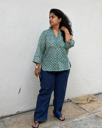 Overlap V-Neck Tunic